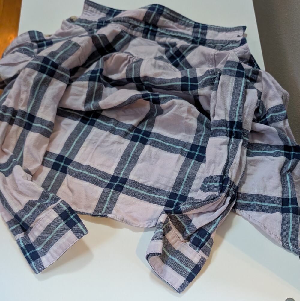 Blue Plaid Kids Button Down Shirt